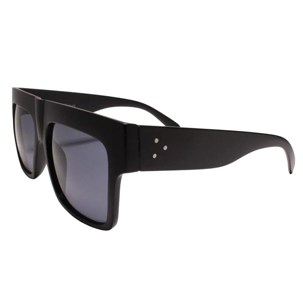 Flat Top Slick Stylish Dapper Clubbing Party Matte Black Hip Hop Sunglasses